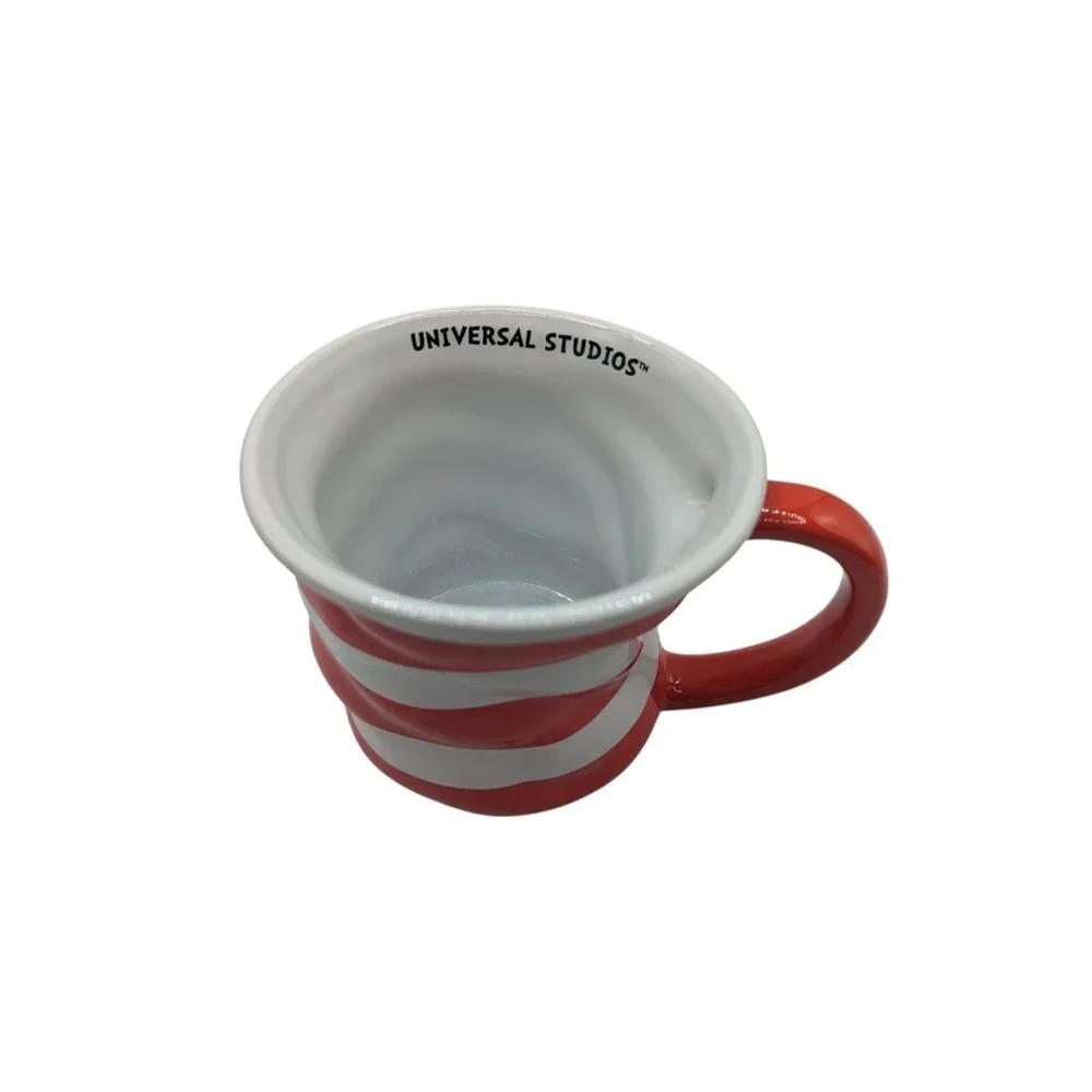 Dr Seuss Universal Studios Ceramic Sculpted Cat In The Hat Mug Cup